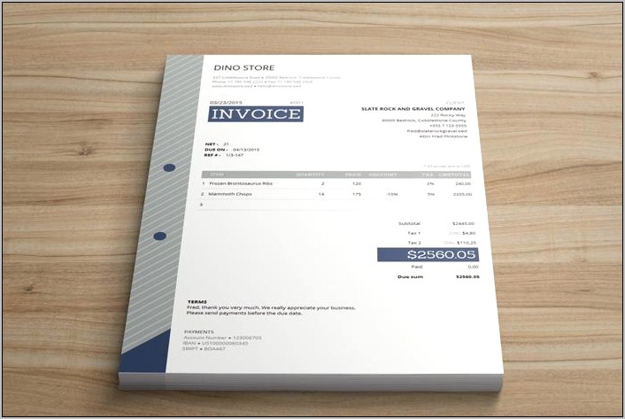 Invoice Template In Php Free Download