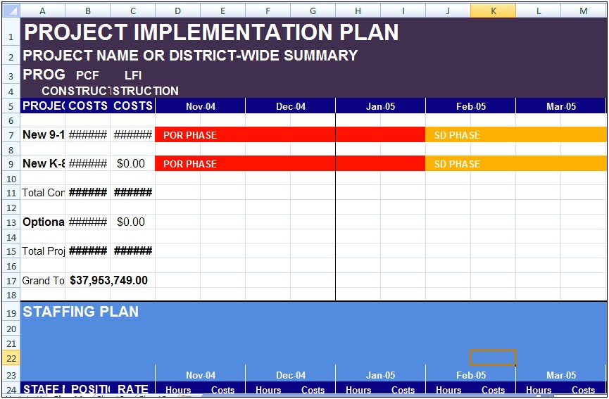 It Project Plan Template Excel Free