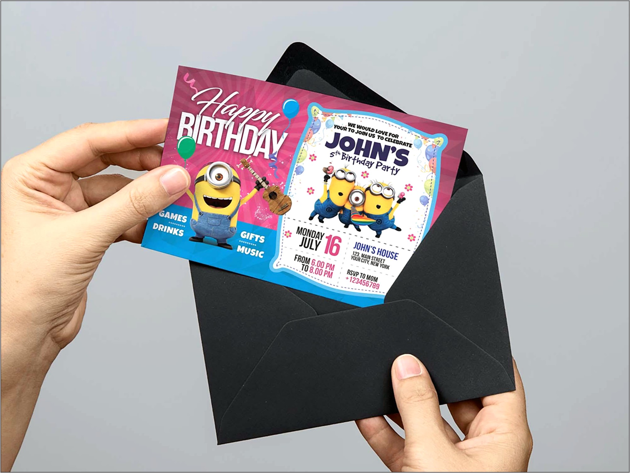 Kid Birthday Invitation Card Template Free
