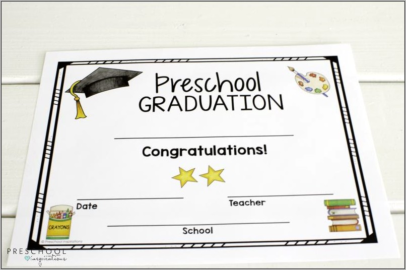 Kindergarten Graduation Certificate Template Free Download