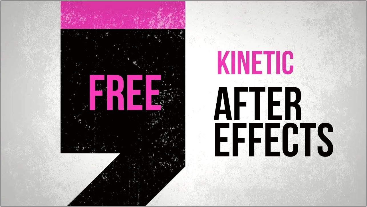 Kinetic Type After Effects Template Free
