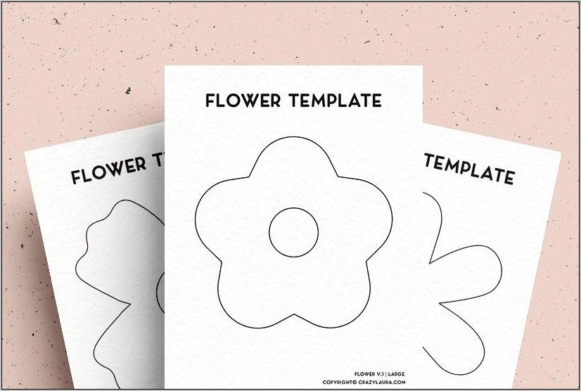 Large Paper Flower Template Printable Free