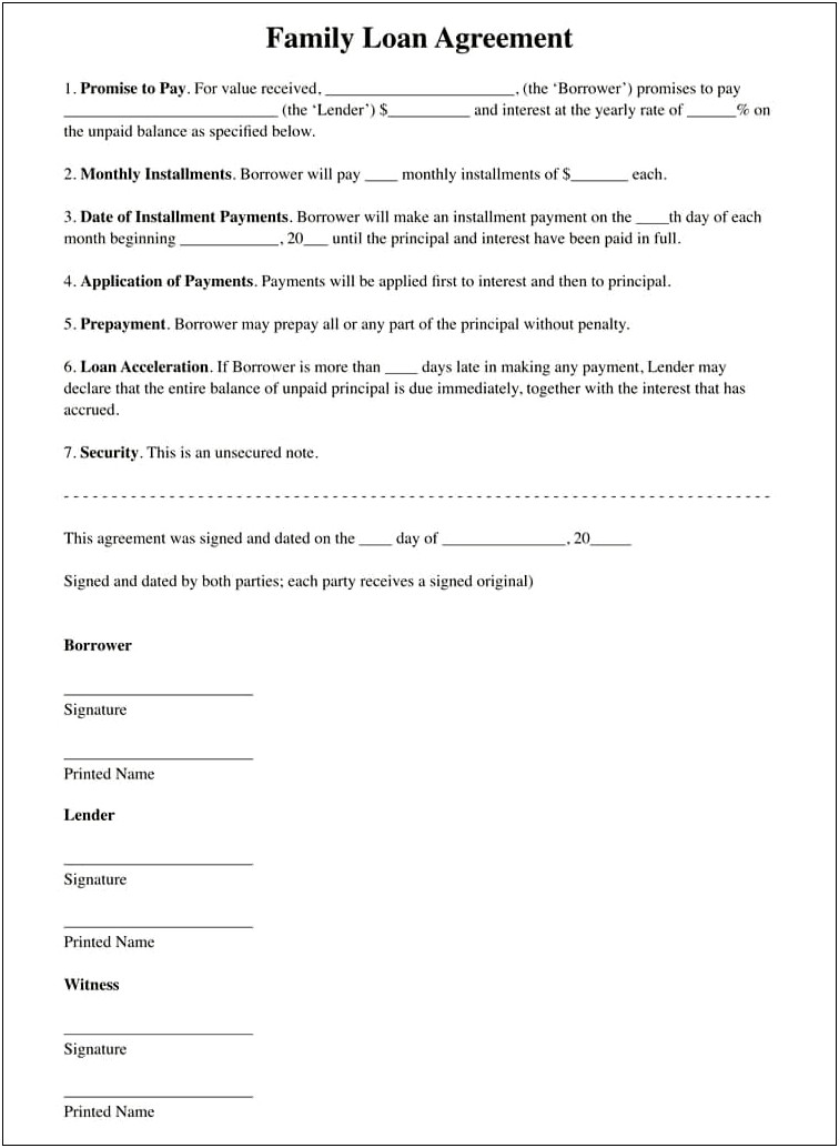Loan Agreement With Security Template Free