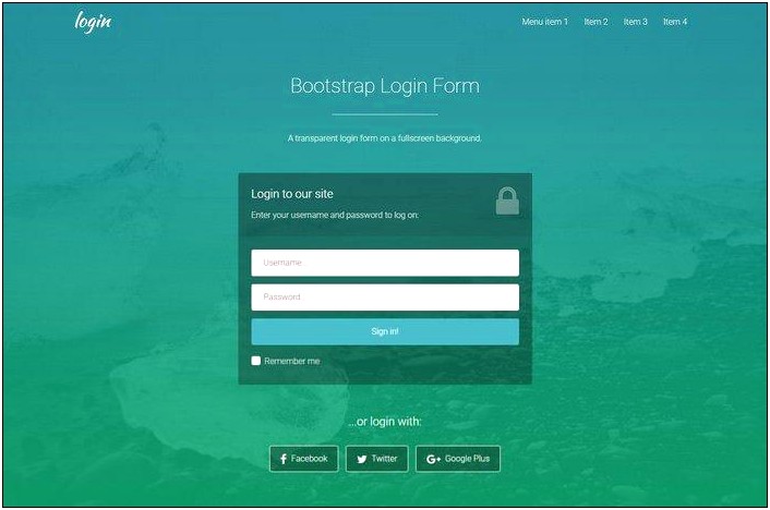 Login Page Responsive Template Free Download
