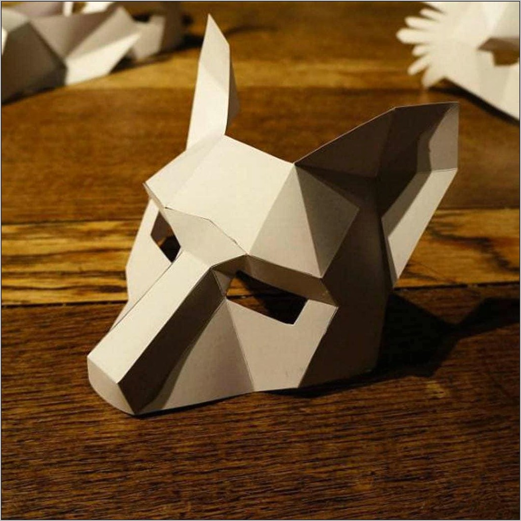 Low Poly Animal Mask Free Template