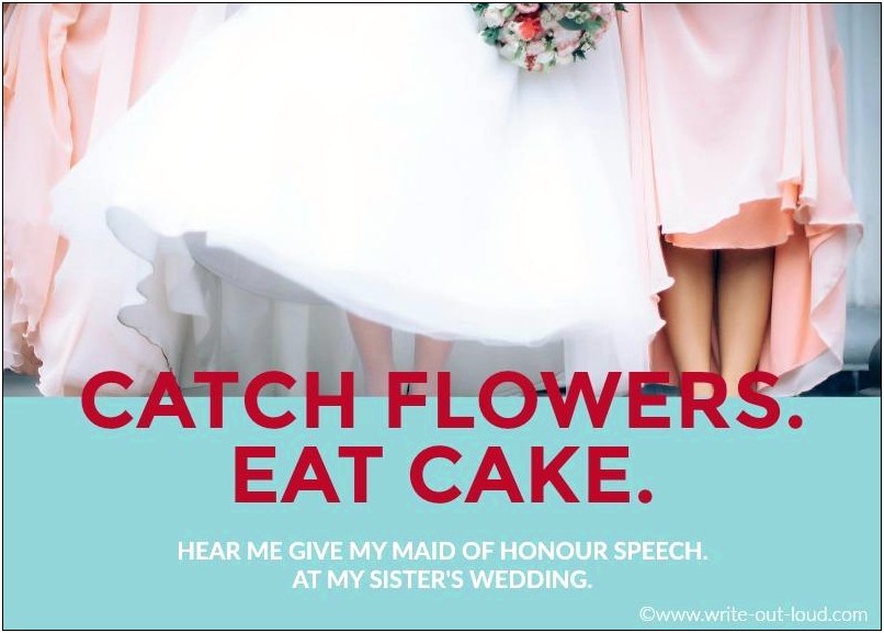 Maid Of Honor Speech Template Free