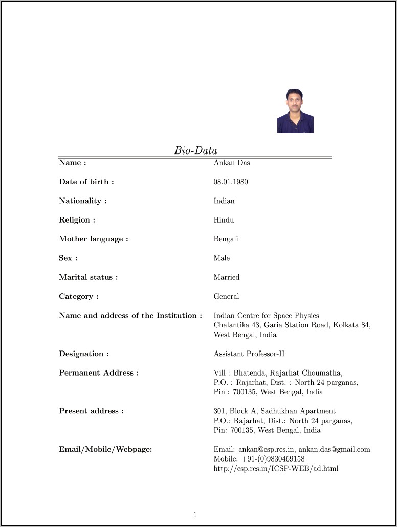 Marriage Biodata Word Template Free Download