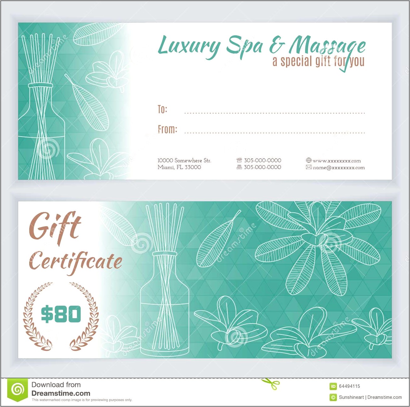Massage Therapy Gift Certificate Template Free