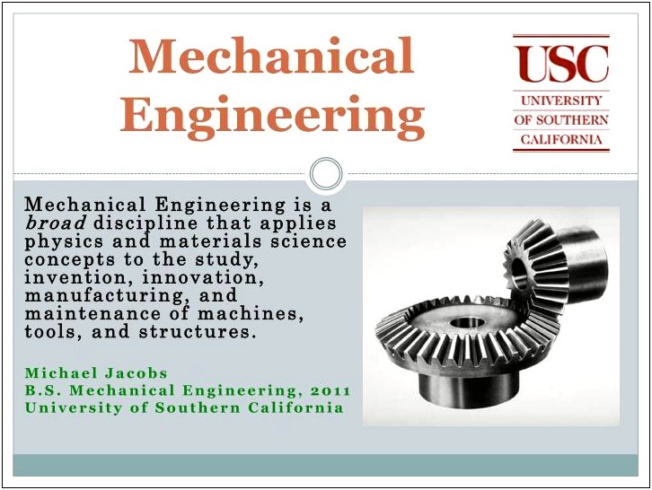 Mechanical Engineering Ppt Templates Free Download