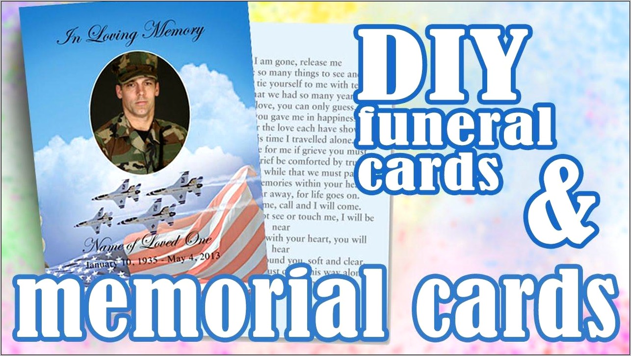 Memorial Cards For Funeral Template Free