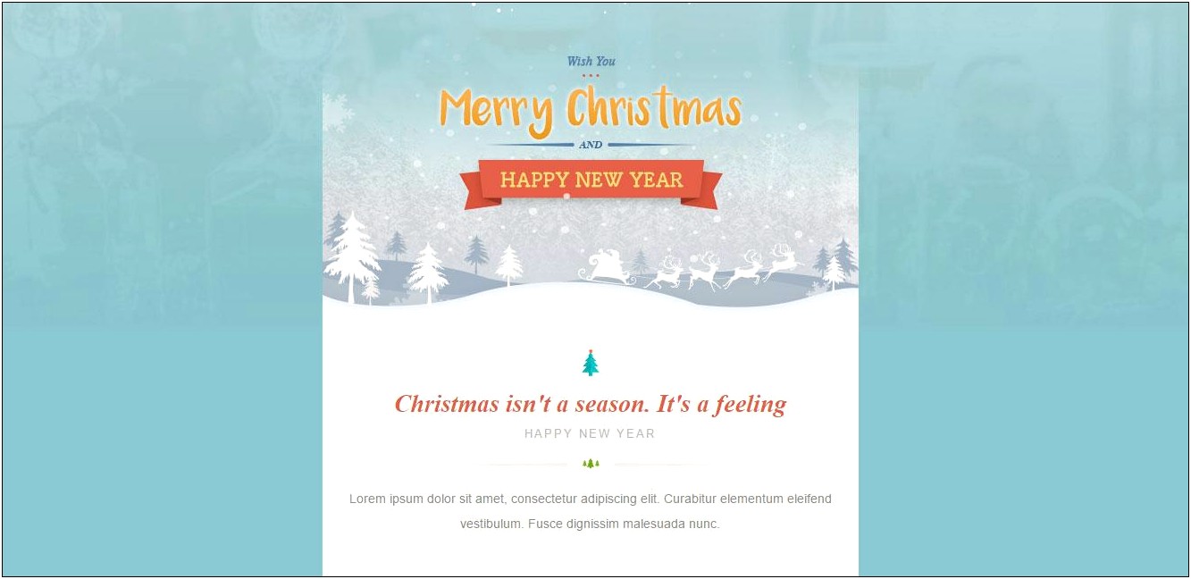 Merry Christmas Html Email Template Free