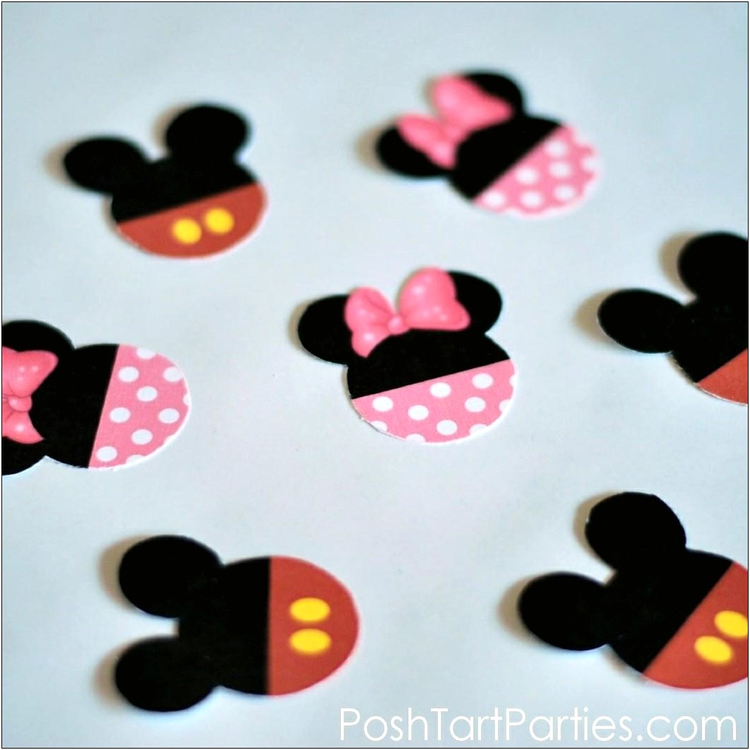 Mickey Mouse Cupcake Toppers Free Template