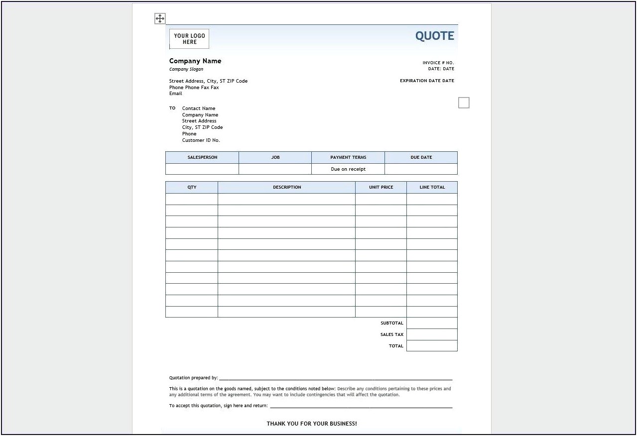 Microsoft Office Invoice Templates Free Download
