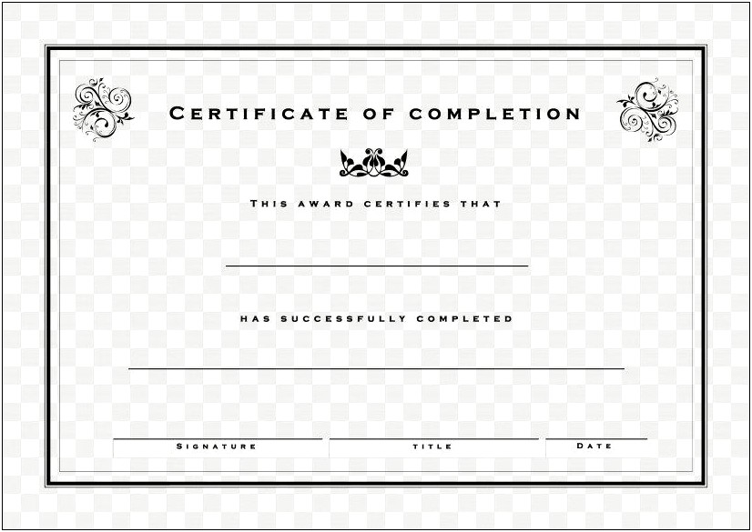 Microsoft Word Certificate Template Free Download