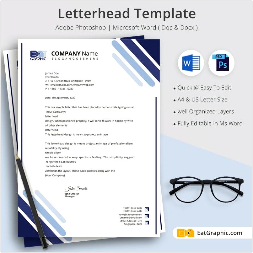 Microsoft Word Letterhead Template Free Download