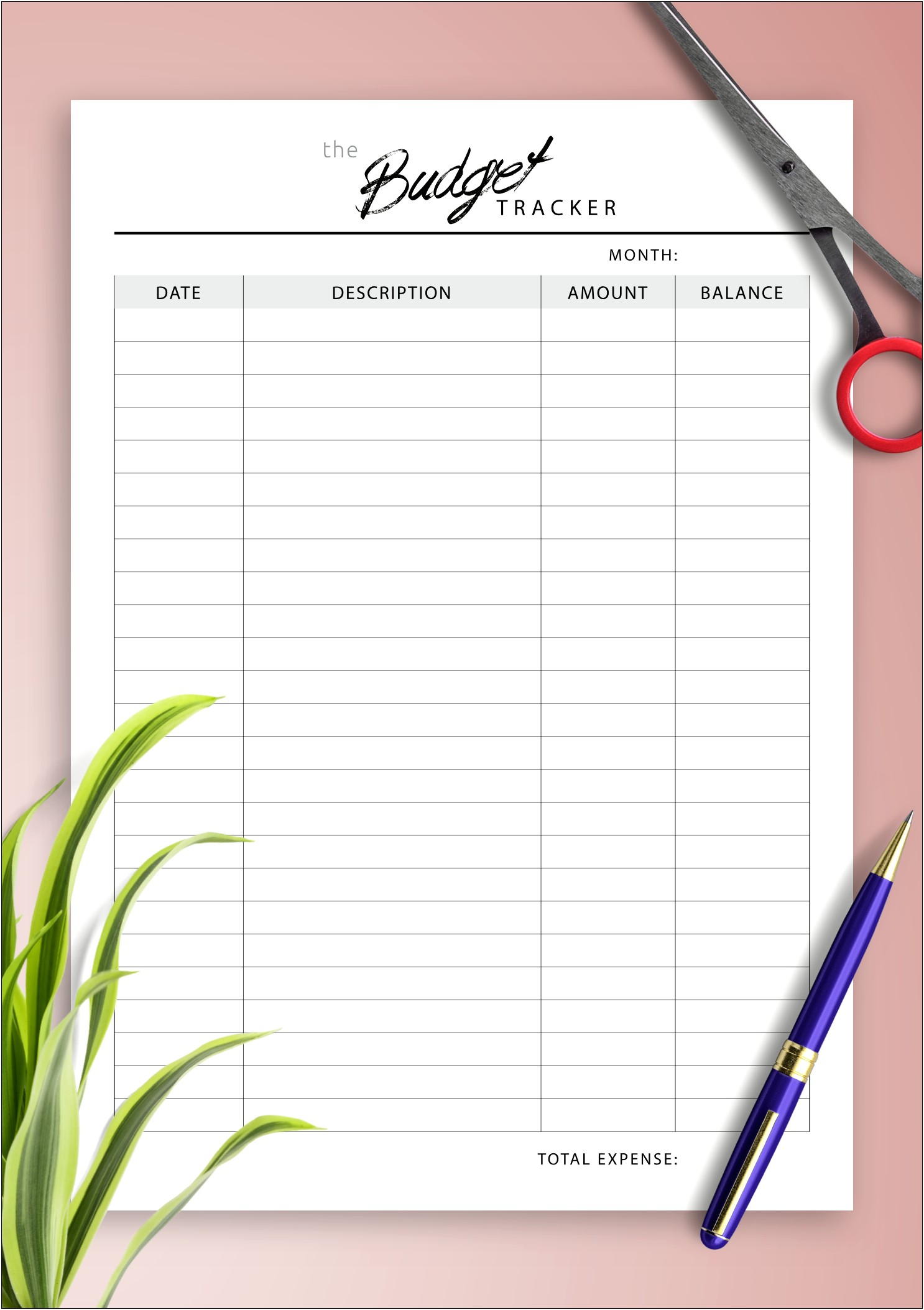 Monthly Household Budget Template Free Printable