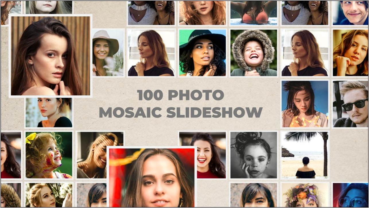 Mosaic Photo After Effects Template Free