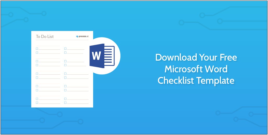 Ms Word Checklist Template Free Download