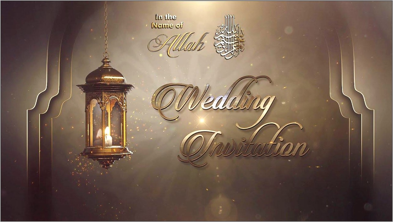 Muslim Wedding Invitation Templates Free Download