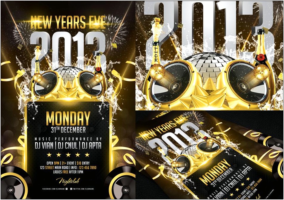 New Year Eve Flyer Templates Free