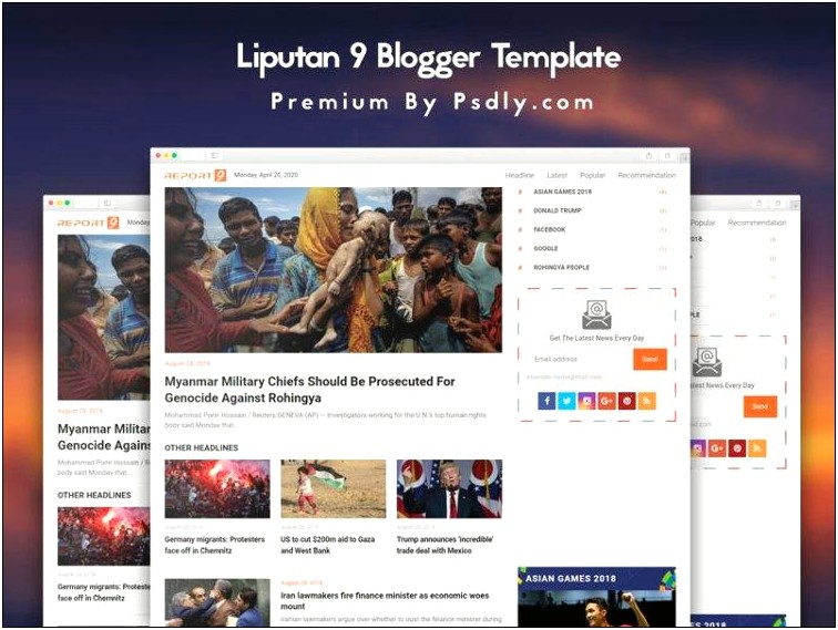 Newspaper 9 Blogger Template Free Download