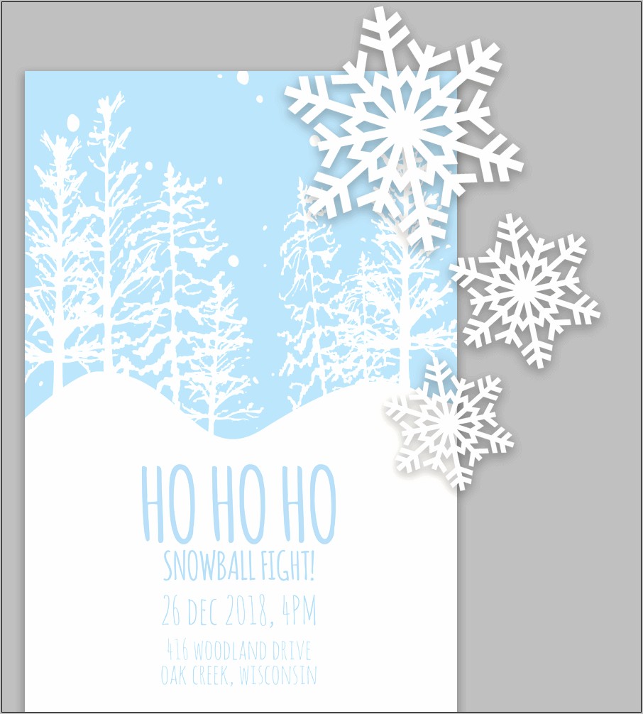 Office Holiday Party Invitation Template Free