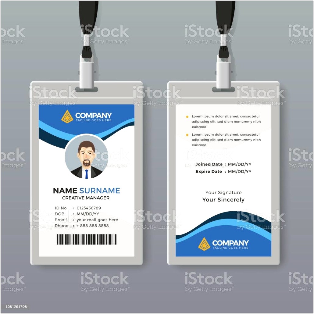 Office Id Card Template Free Download