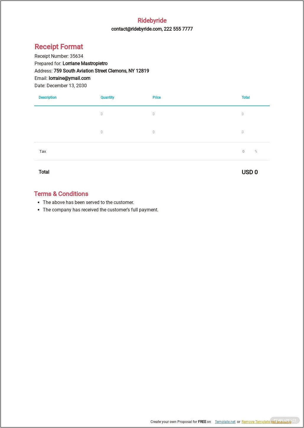 Official Receipt Template Excel Free Download