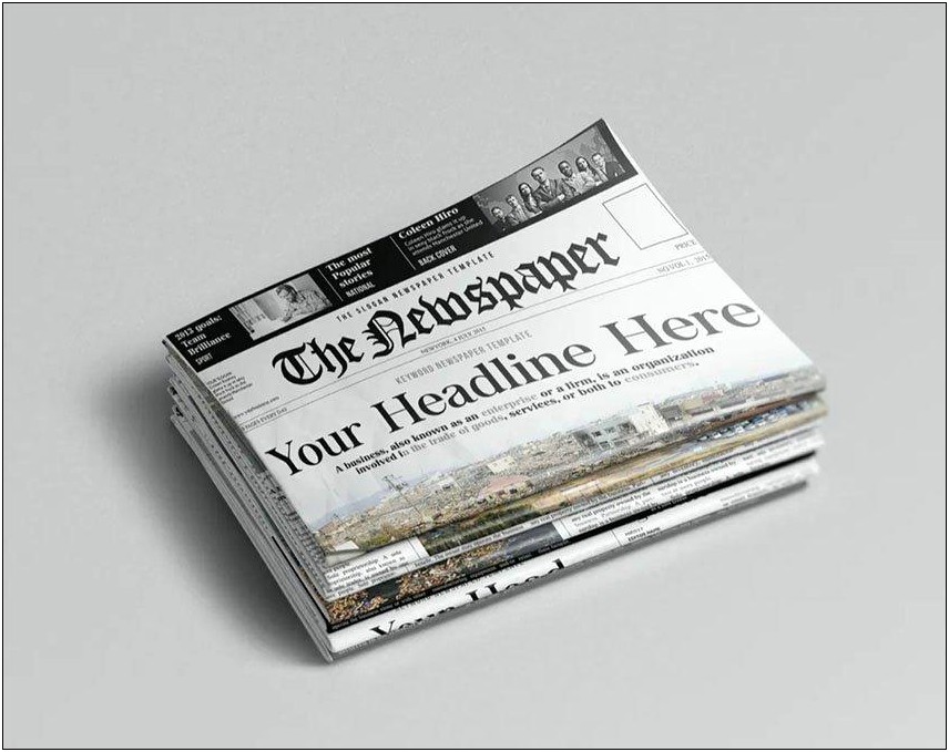 Old Newspaper Psd Template Free Download