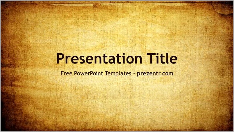 Old Paper Powerpoint Template Free Download