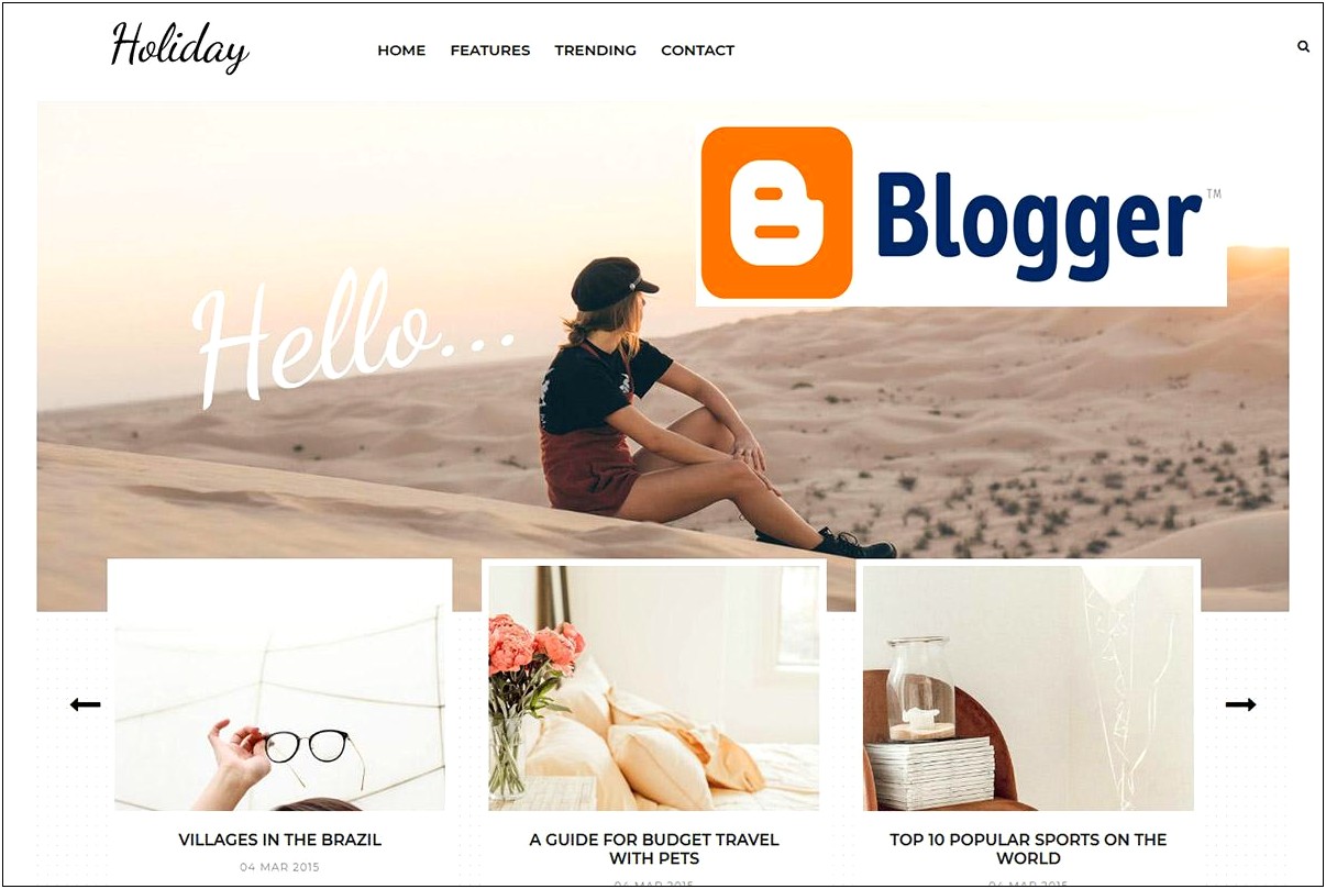 One Page Blogger Template Free Download