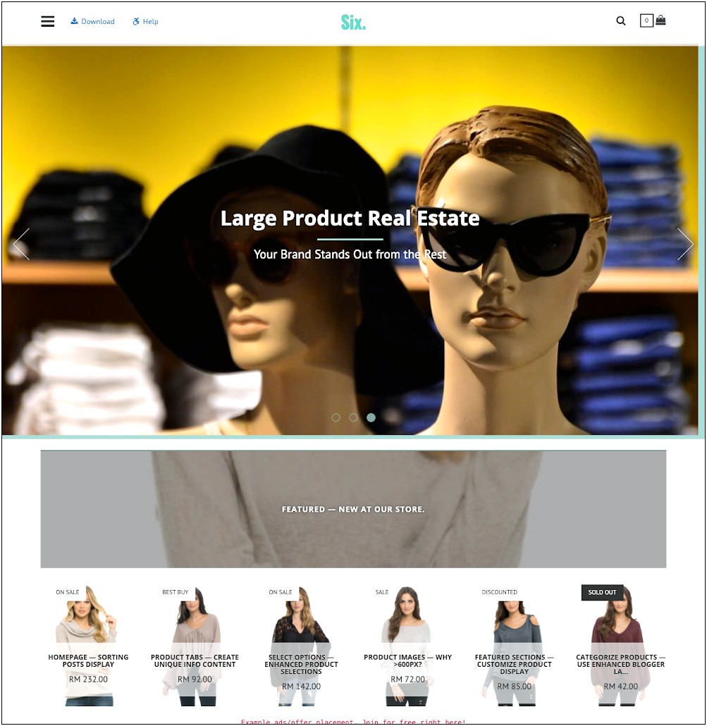 Online Store Blogger Template Free Download