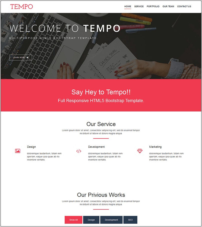 Our Team Html Template Free Download