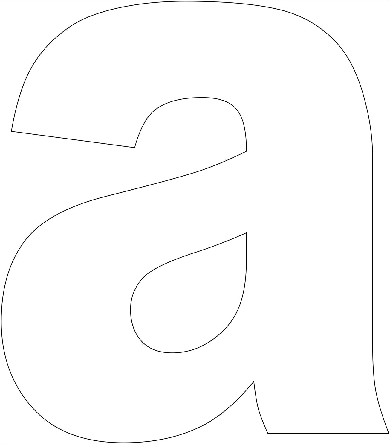Outline Free Printable Alphabet Stencils Templates