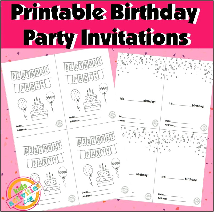 Party Invitation Templates To Print Free