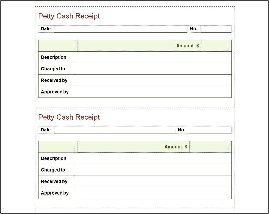Petty Cash Template Excel Free Download