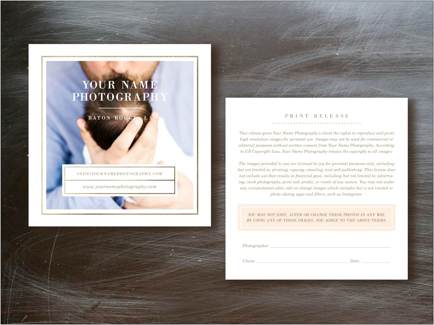 Photography Print Release Form Template Free