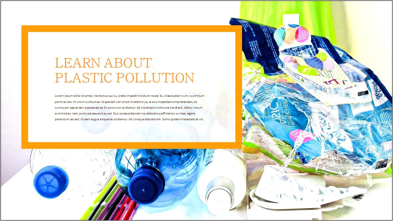 Plastic Pollution Ppt Template Free Download