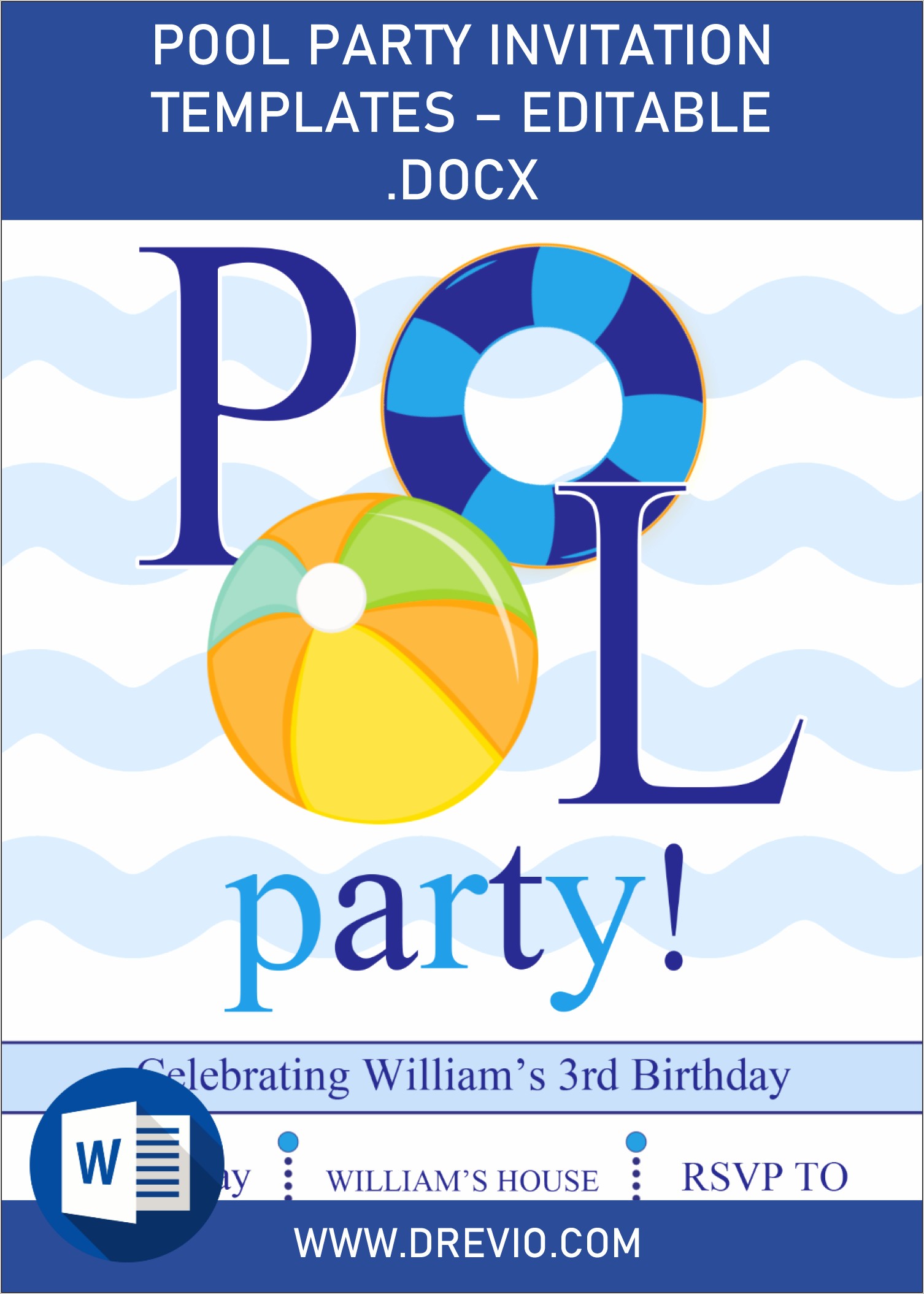 Pool Party Invitation Templates Free Download