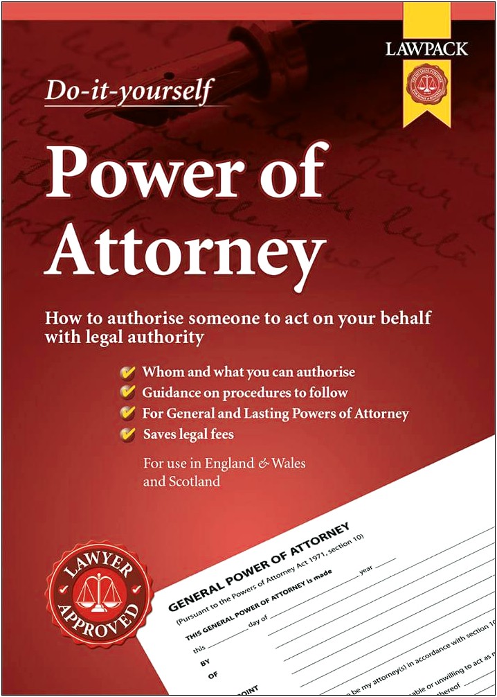 Power Of Attorney Scotland Free Template