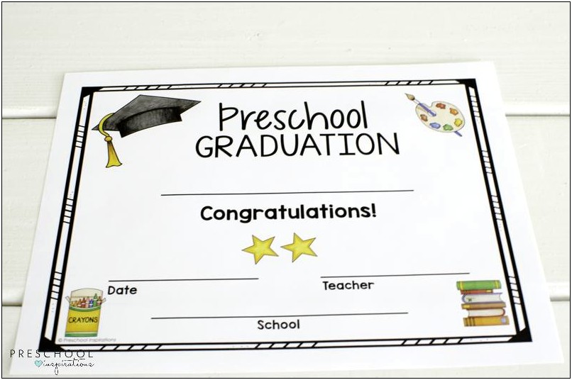 Preschool Graduation Certificate Templates Free Download