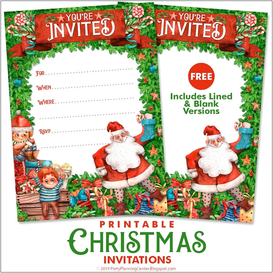 Printable Holiday Party Flyer Template Free