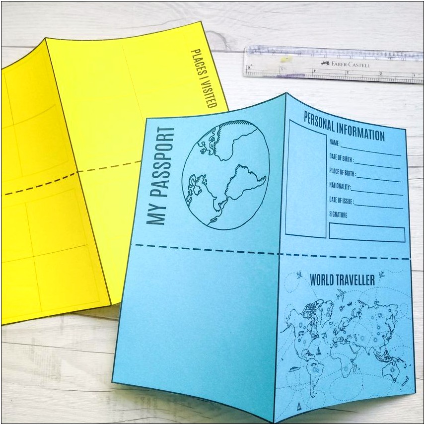 Printable Passport Template For Teachers Free