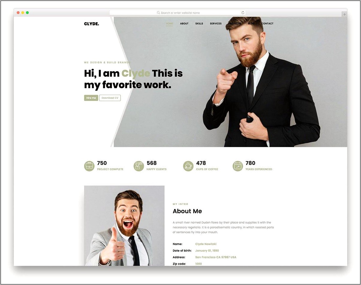 profile-page-bootstrap-template-free-download-resume-example-gallery