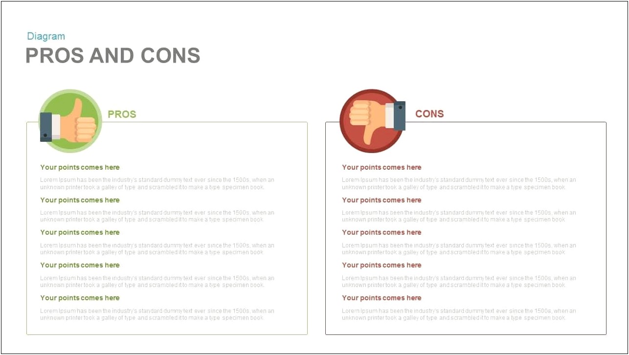 Pros And Cons Presentation Template Free