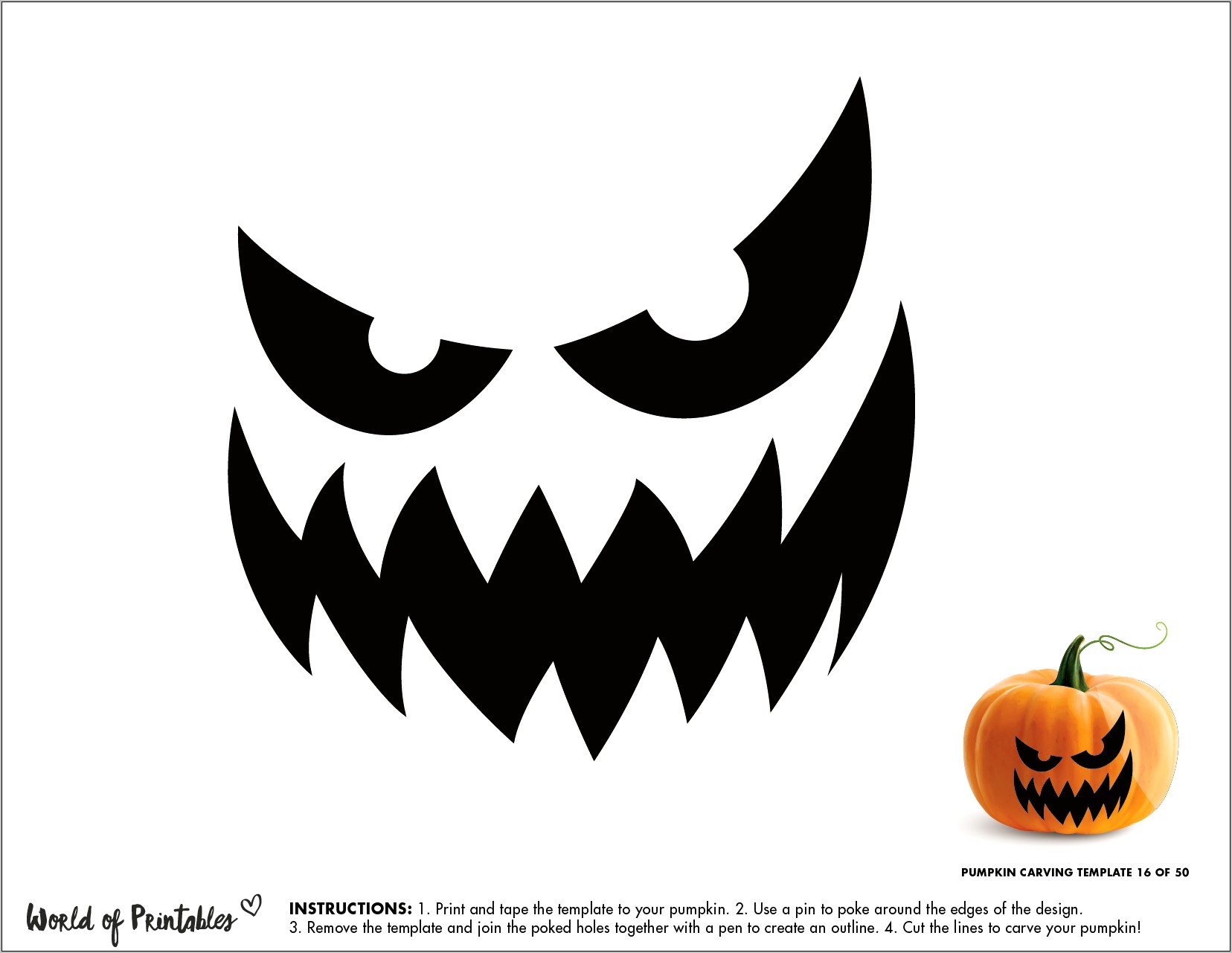 Pumpkin Carving Templates Free Printable Scary
