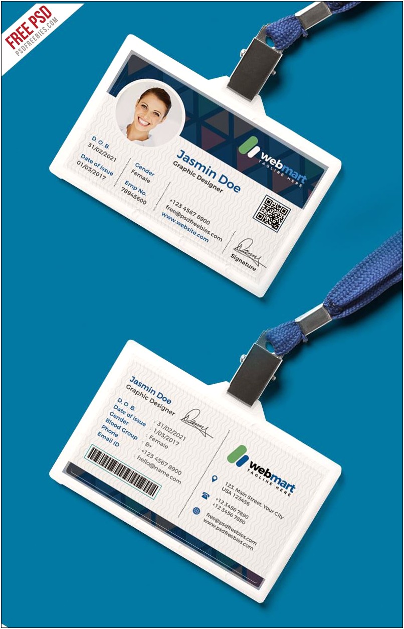 Pvc Id Template Psd Free Download