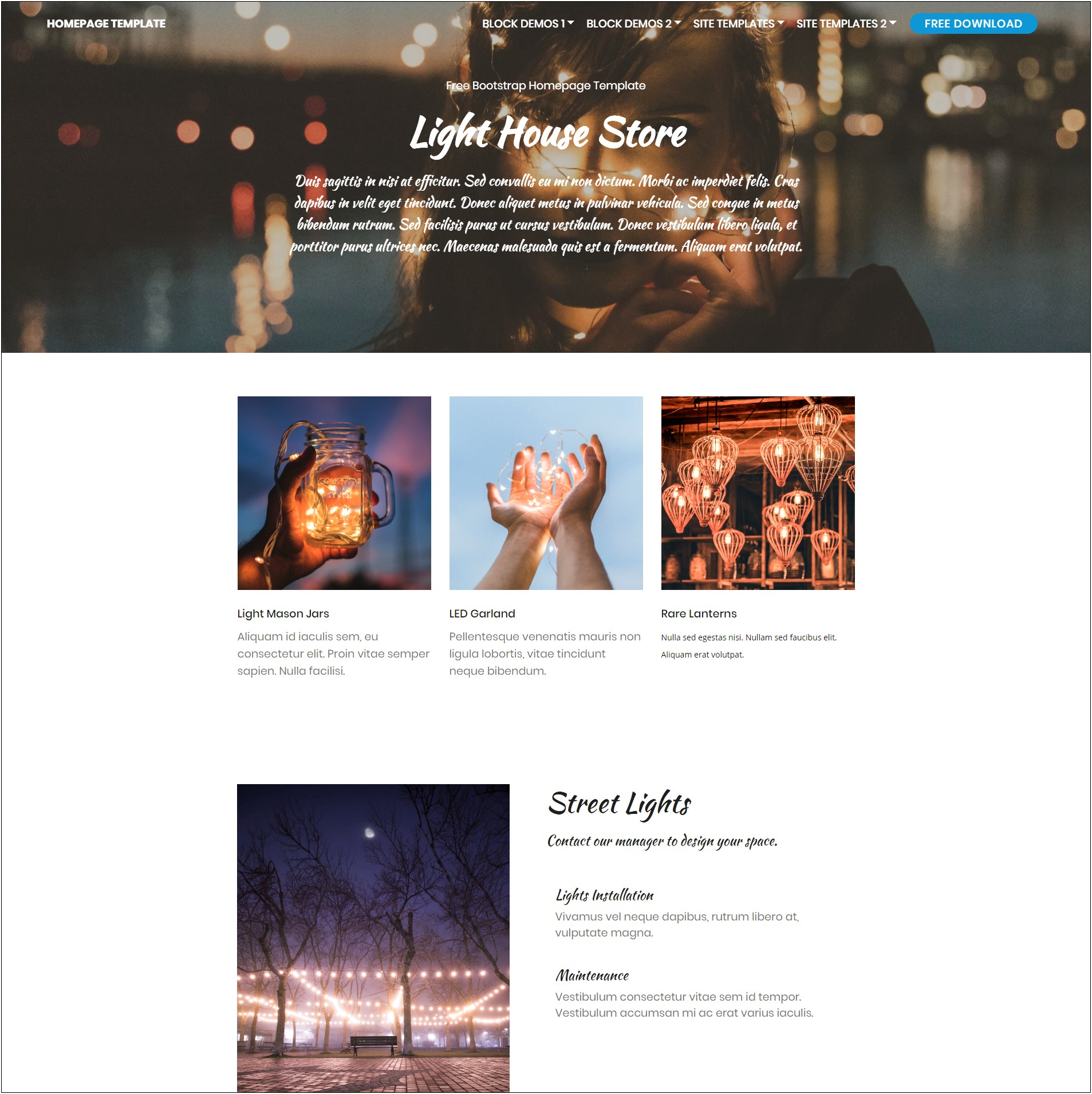 Responsive Bootstrap Animated Template Free Download