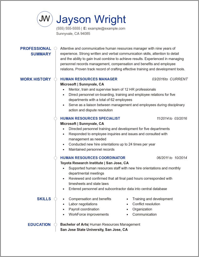 Resume Skill For Hr Professional Compensation