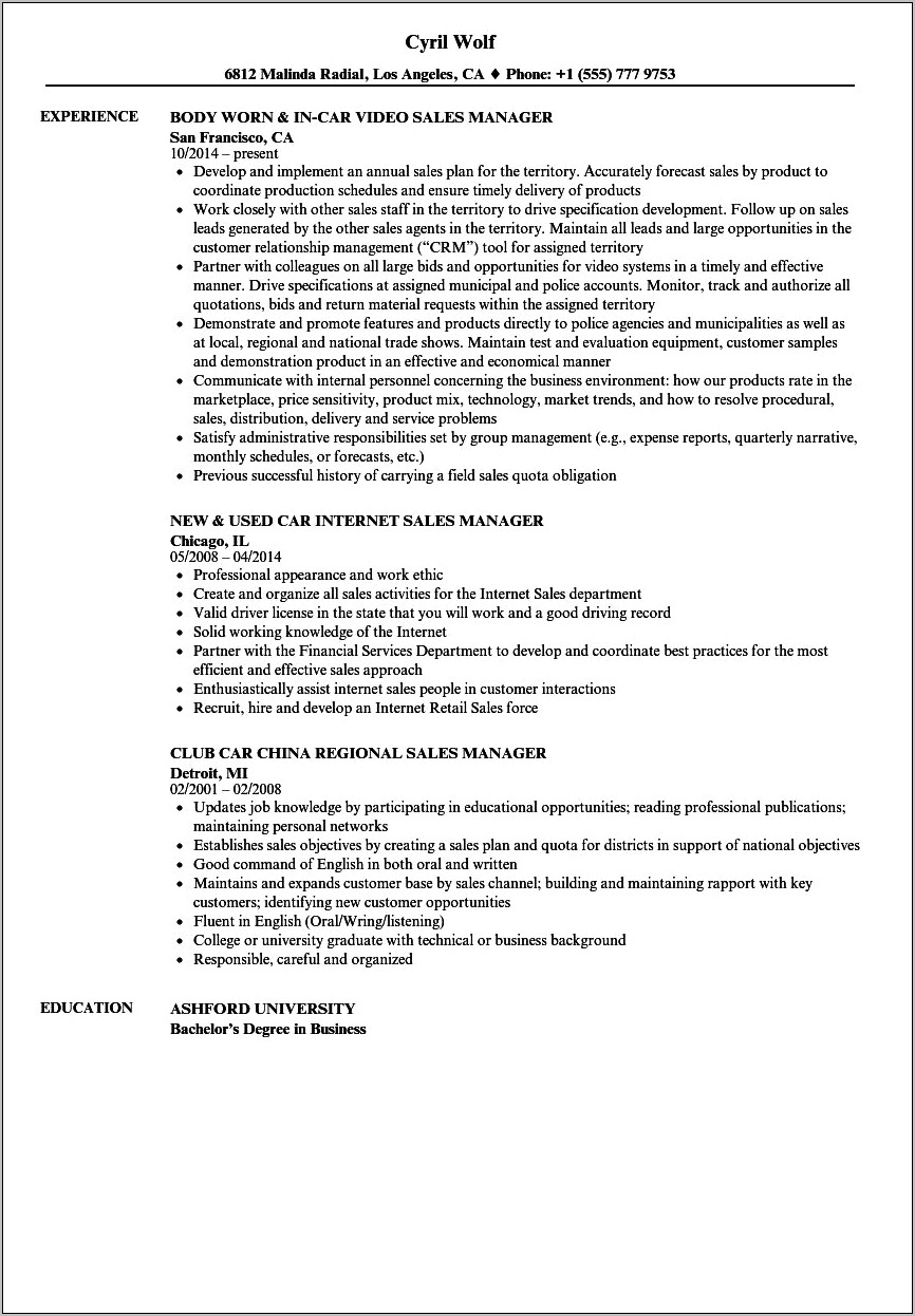 Resume Skills Examples Of Vehicle Finance Manager